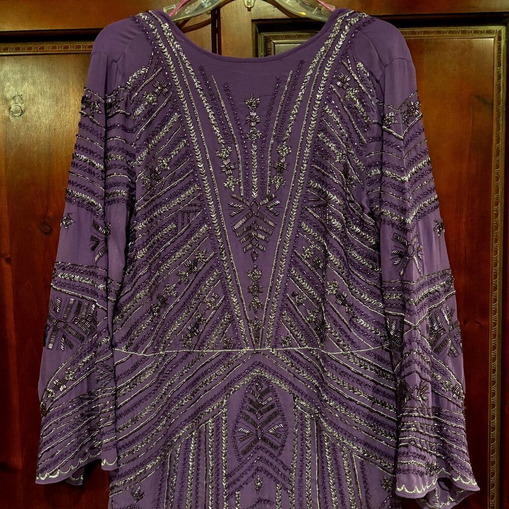NWT Zara Beaded Purple Dress